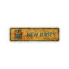 New Jersey State Country United States Vintage Retro Street Novelty Sign Rustic Metal Aluminum Decor Wall Man Shop Cave Bar Gift