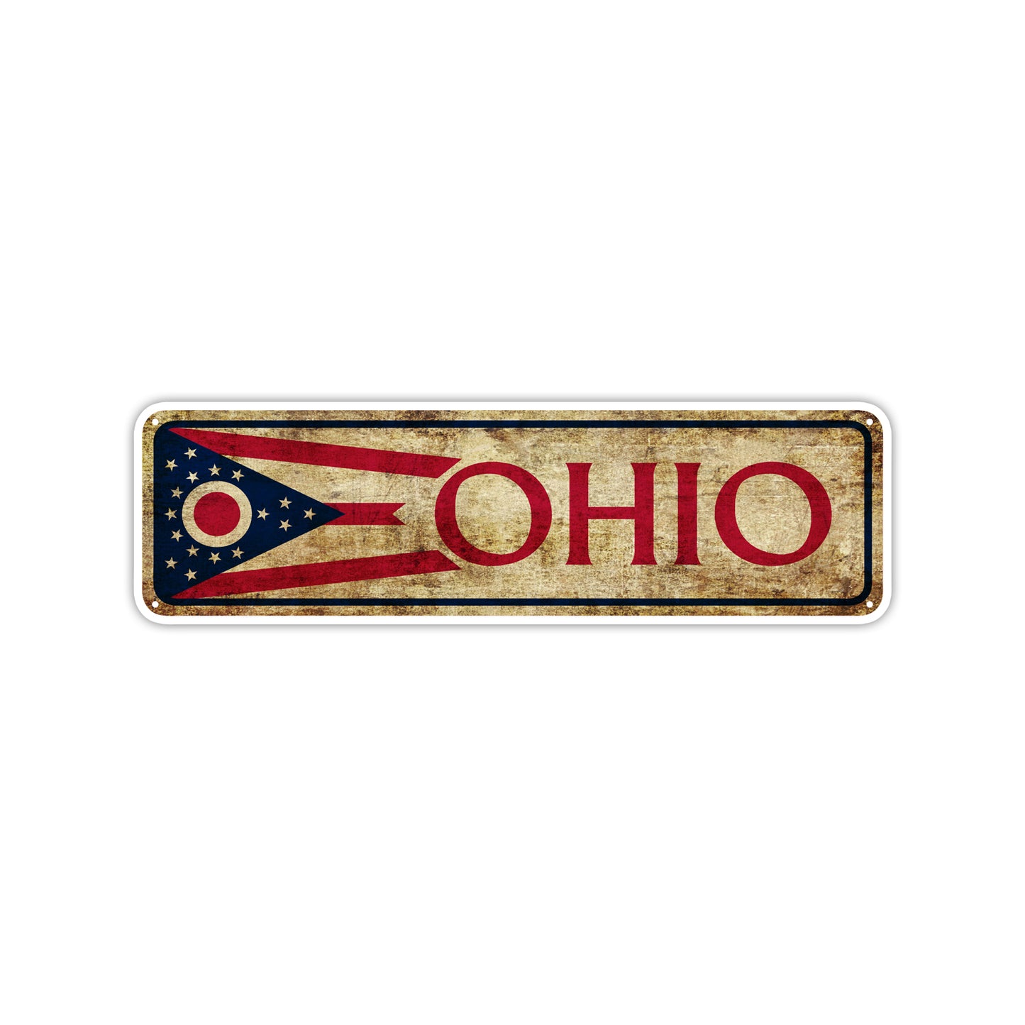 Ohio State Country United States Vintage Retro Street Novelty Sign Rustic Metal Aluminum Decor Wall Man Shop Cave Bar Gift
