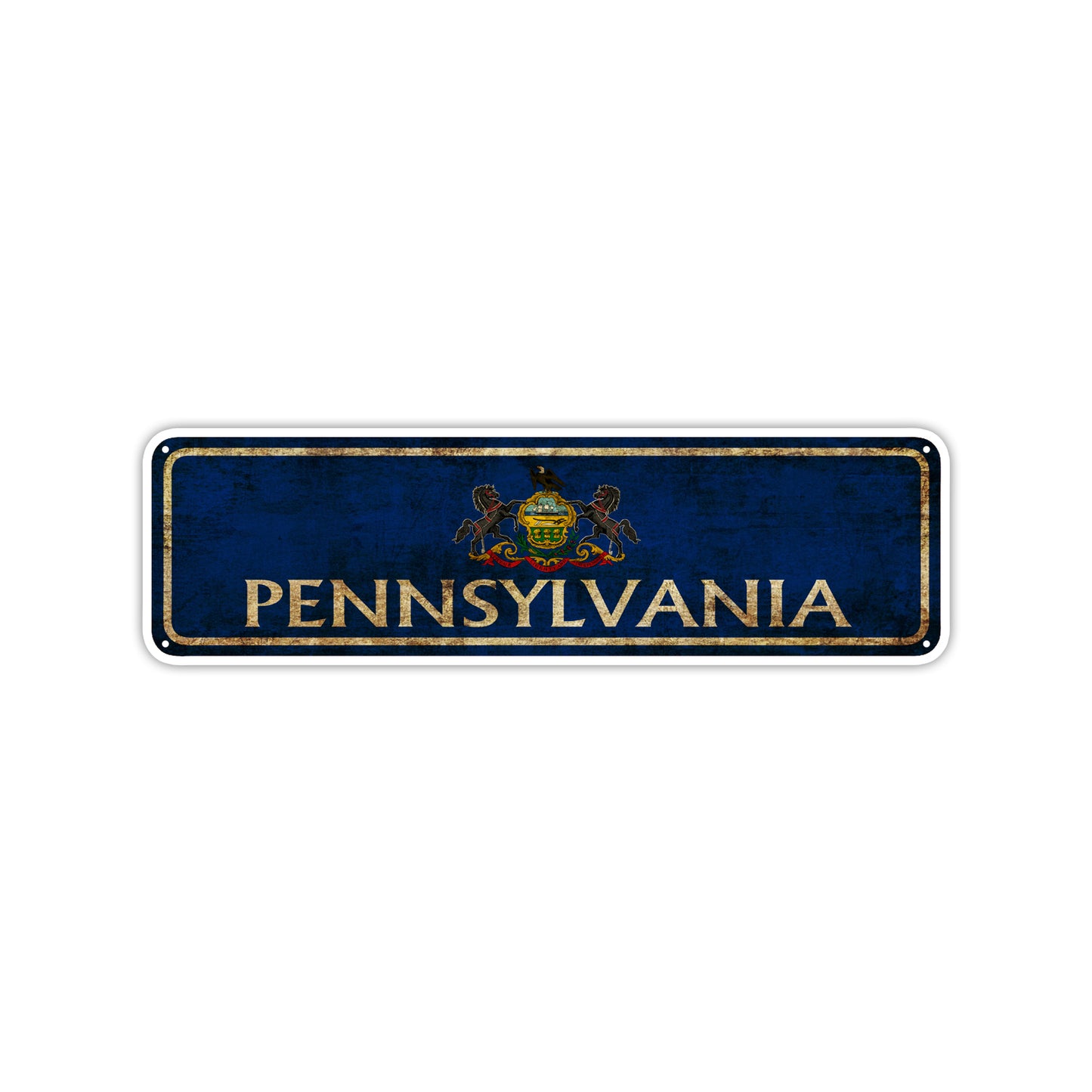 Pennsylvania State Country United States Vintage Retro Street Novelty Sign Rustic Metal Aluminum Decor Wall Man Shop Cave Bar Gift