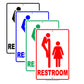 Restroom Unisex Man Peeking Humor Jokes Funny Notice Aluminum