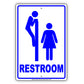 Restroom Unisex Man Peeking Humor Jokes Funny Notice Aluminum