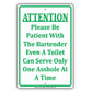 Attention Please Be Patient With The Bartender Even A Toilet Can Serve Funny Aluminum