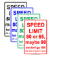 Speed Limit 80 or 85 Maybe 90 But Don't Go 100! OK What The Heck It's Texas Humor Aluminum