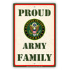 Proud United States Army Family With Graphic Servicemen Military Special Caution Aluminum