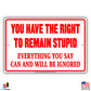 You Have The Right To Remain Stupid Everything You Say Can And Will Be Ignored Humor Funny Aluminum