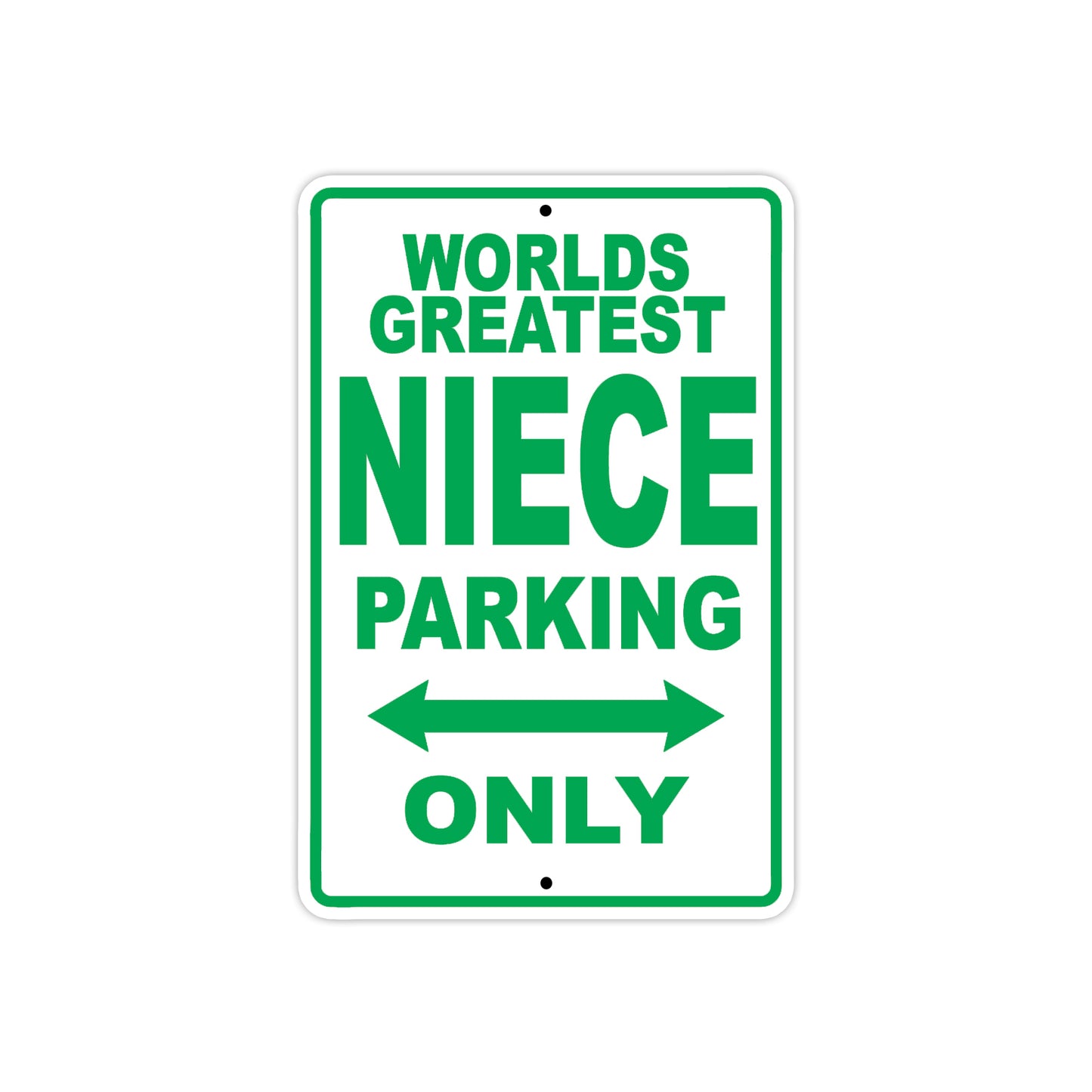 World Greatest Niece Parking Only With Humor Jokes Funny Gags Novelty Caution Warning Aluminum