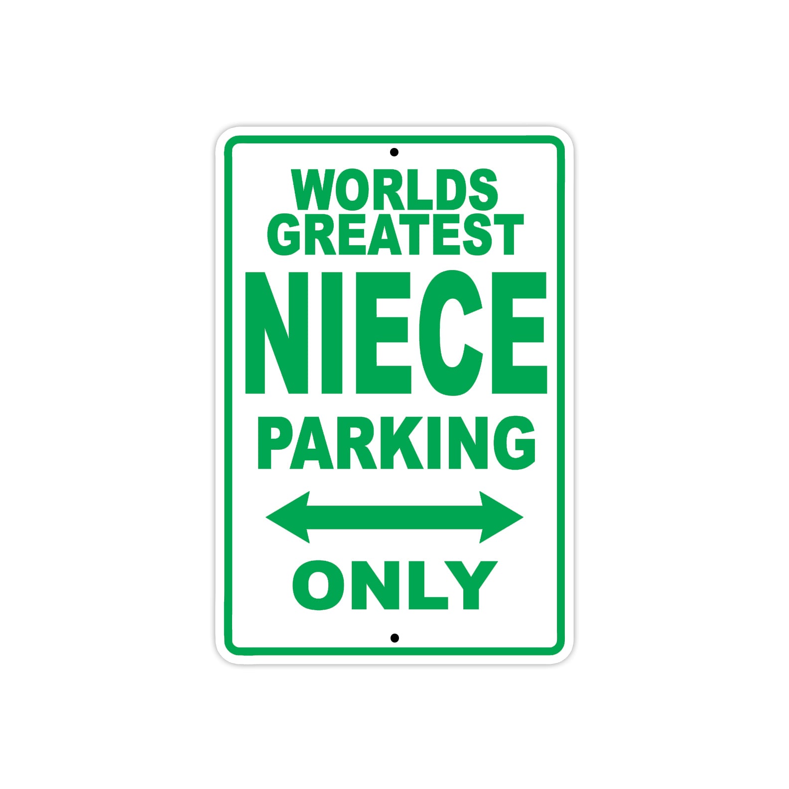 World Greatest Niece Parking Only With Humor Jokes Funny Gags Novelty Caution Warning Aluminum