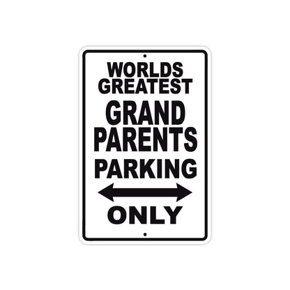 World Greatest Grand Parents  Parking Only With Humor Jokes Funny Gags Novelty Warning Aluminum