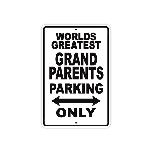 World Greatest Grand Parents  Parking Only With Humor Jokes Funny Gags Novelty Warning Aluminum