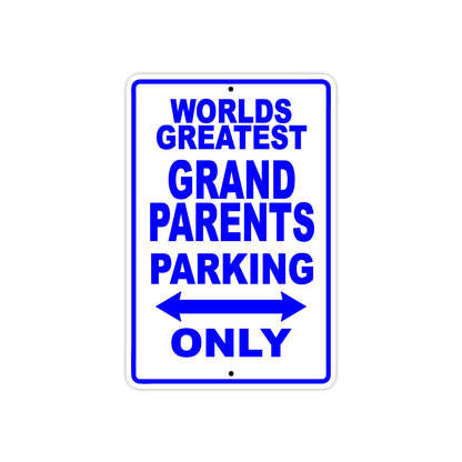 World Greatest Grand Parents  Parking Only With Humor Jokes Funny Gags Novelty Warning Aluminum