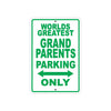 World Greatest Grand Parents  Parking Only With Humor Jokes Funny Gags Novelty Warning Aluminum