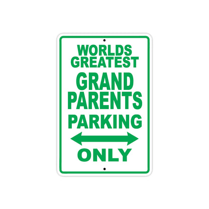 World Greatest Grand Parents  Parking Only With Humor Jokes Funny Gags Novelty Warning Aluminum