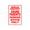 World Greatest Grand Parents  Parking Only With Humor Jokes Funny Gags Novelty Warning Aluminum