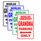 World Greatest Grandma Parking Only With Humor Jokes Funny Gags Novelty Caution Warning Aluminum