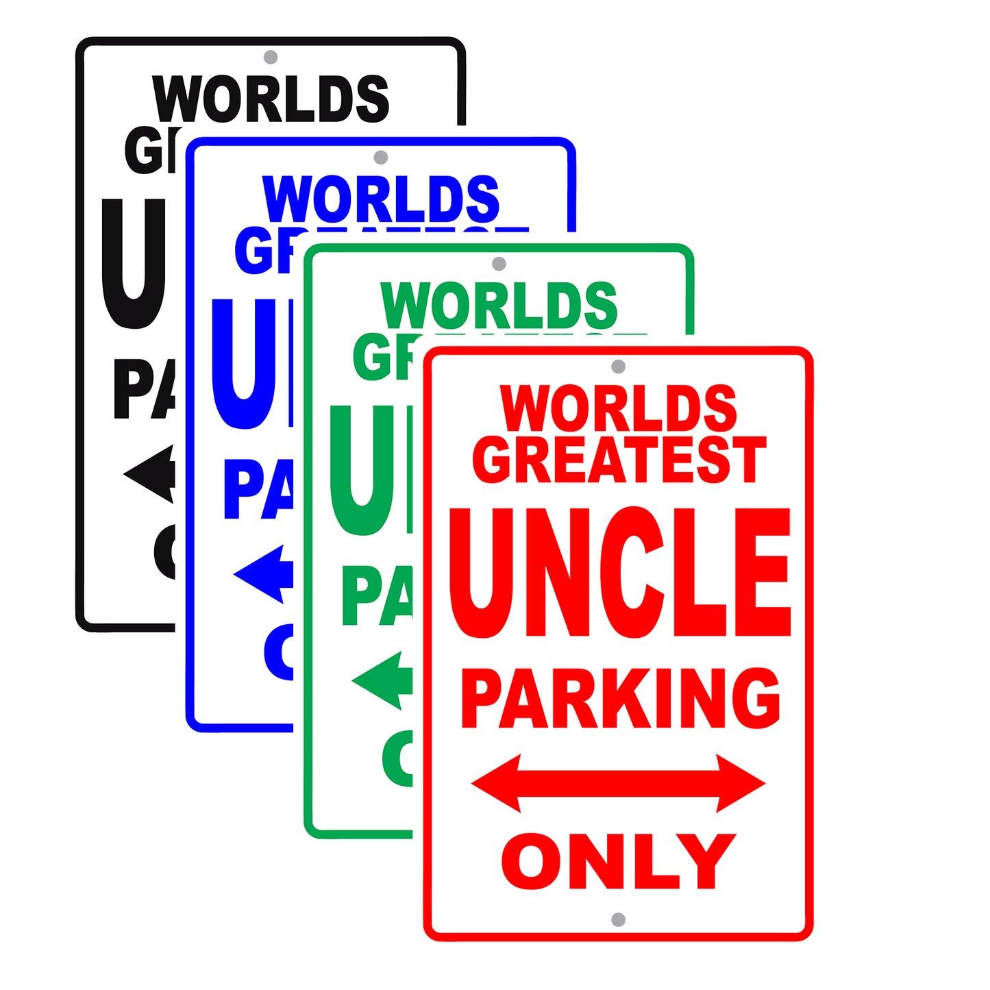 World Greatest Auncle Parking Only With Humor Jokes Funny Gags Novelty Caution Warning Aluminum