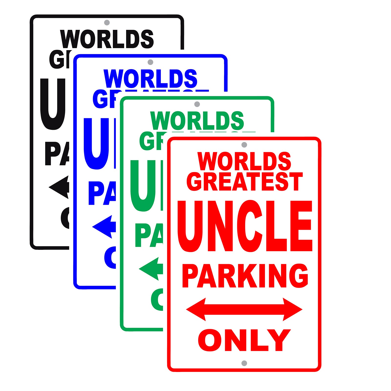 World Greatest Auncle Parking Only With Humor Jokes Funny Gags Novelty Caution Warning Aluminum