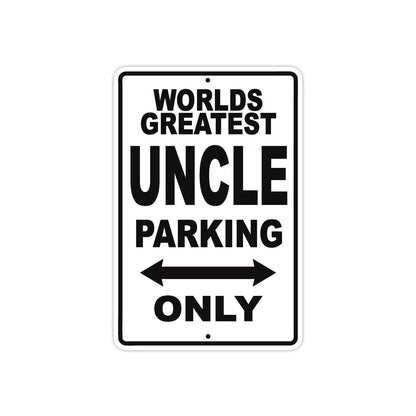 World Greatest Auncle Parking Only With Humor Jokes Funny Gags Novelty Caution Warning Aluminum