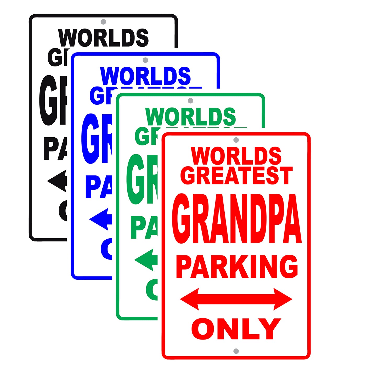 World Greatest Grandpa Parking Only With Humor Jokes Funny Gags Novelty Caution Warning Aluminum