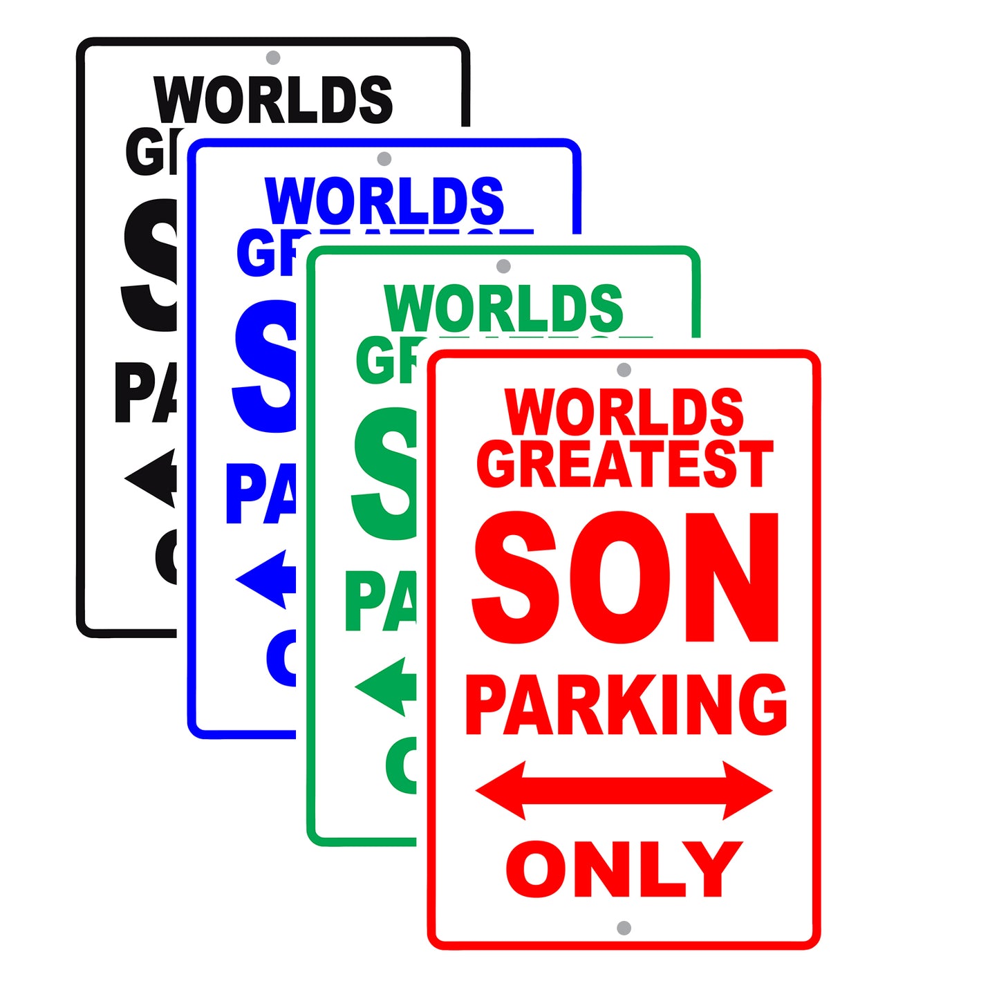 World Greatest Son Parking Only With Humor Jokes Funny Gags Novelty Caution Warning Aluminum