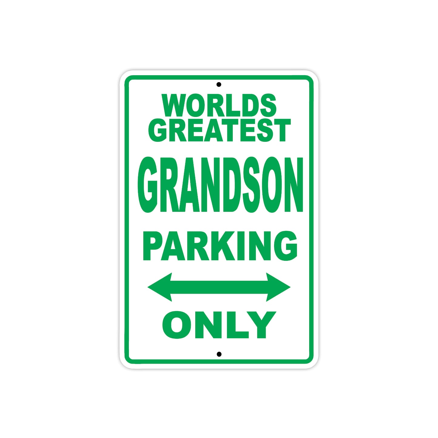 World Greatest Grandson Parking Only With Humor Jokes Funny Gags Novelty Caution Warning Aluminum