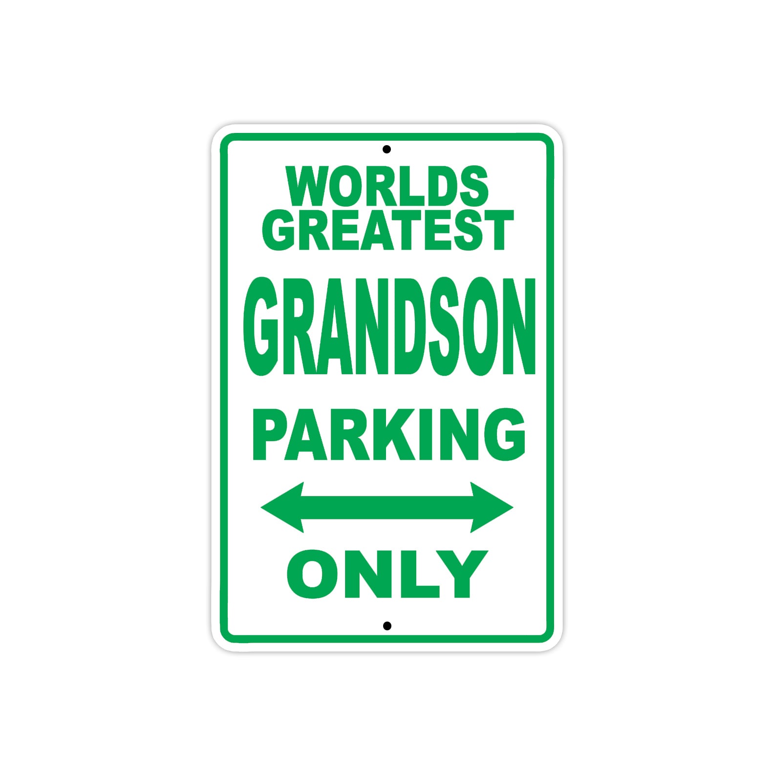 World Greatest Grandson Parking Only With Humor Jokes Funny Gags Novelty Caution Warning Aluminum