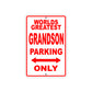 World Greatest Grandson Parking Only With Humor Jokes Funny Gags Novelty Caution Warning Aluminum