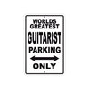 World Greatest Guitarist Parking Only With Humor Jokes Funny Gags Novelty Caution Warning Aluminum