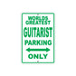 World Greatest Guitarist Parking Only With Humor Jokes Funny Gags Novelty Caution Warning Aluminum