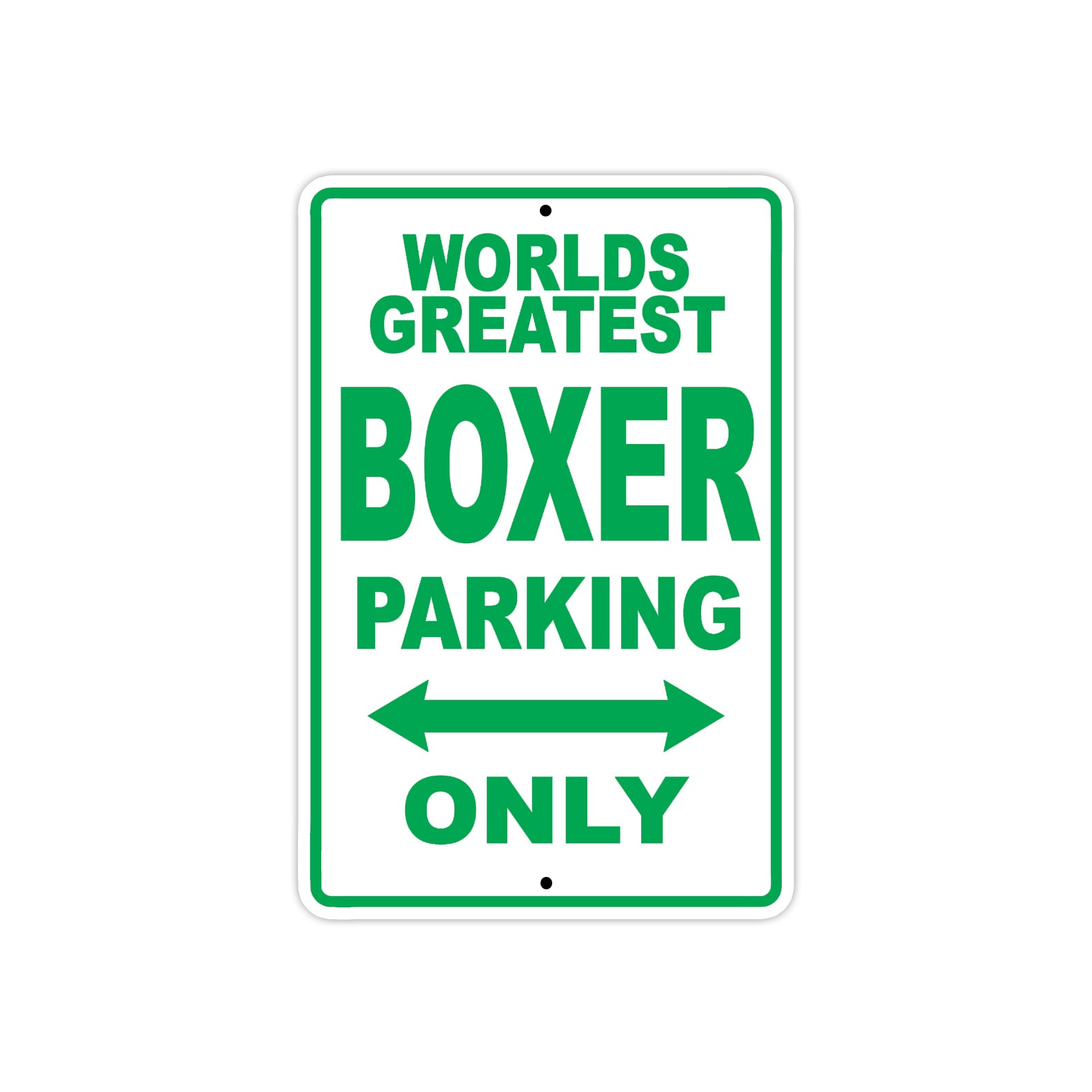 World Greatest Boxer Parking Only With Humor Jokes Funny Gags Novelty Caution Warning Aluminum