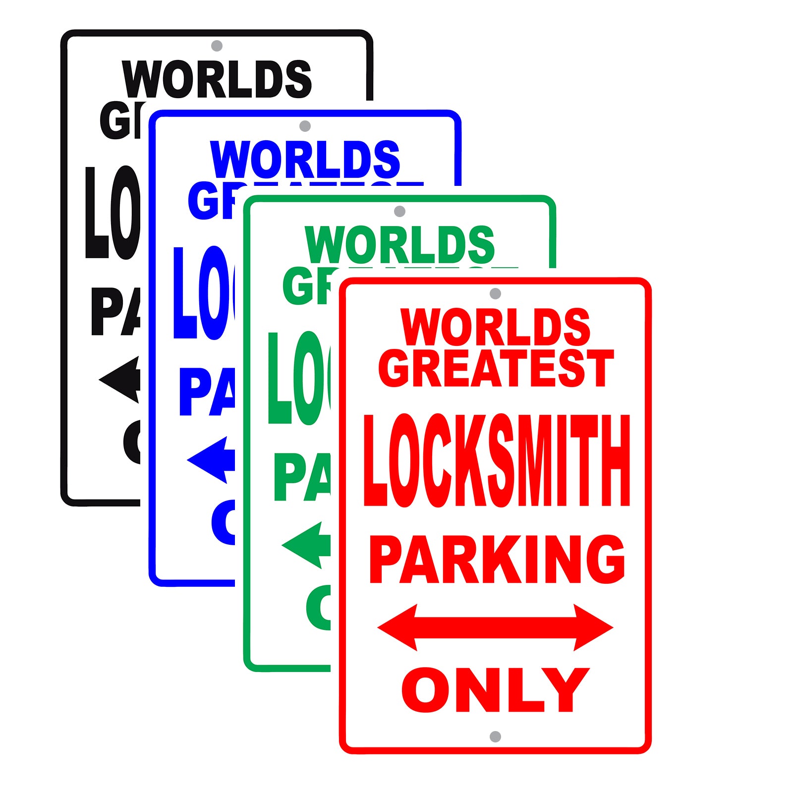 World Greatest Locksmith Parking Only With Humor Jokes Funny Gags Novelty Caution Warning Aluminum