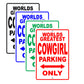 World Greatest Cowgirl Parking Only With Humor Jokes Funny Gags Novelty Caution Warning Aluminum