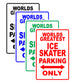 World Greatest Ice Skater Parking Only With Humor Jokes Funny Gags Novelty Caution Warning Aluminum