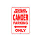 World Greatest Canoer Parking Only With Humor Jokes Funny Gags Novelty Caution Warning Aluminum