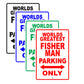 World Greatest Fisher Man Parking Only With Humor Jokes Funny Gags Novelty Caution Warning Aluminum