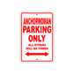 Anchorwoman Parking Only All Others Will Be Towed With Novelty Caution Alert Warning Aluminum Sings