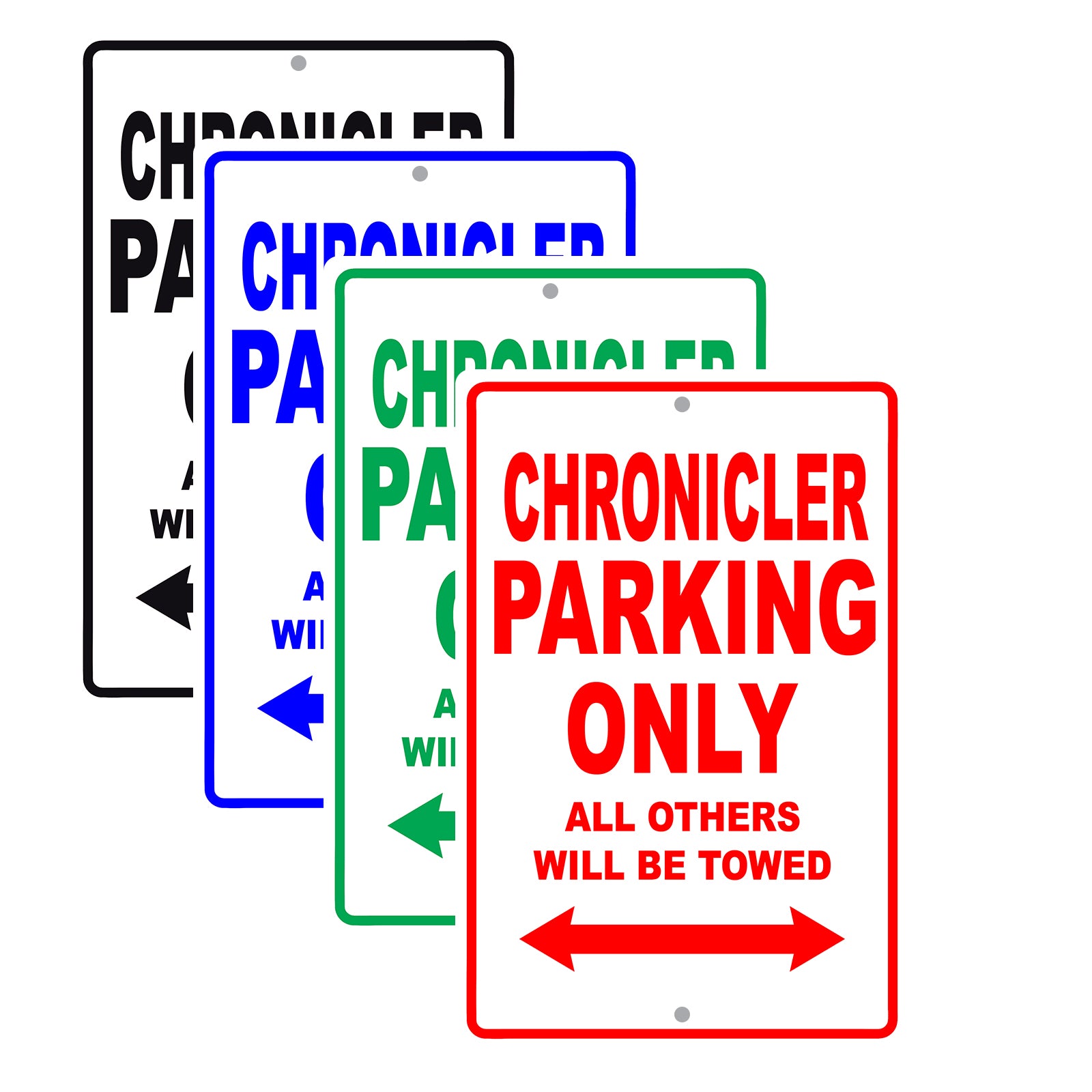 Chronicler Parking Only All Others Will Be Towed With Novelty Caution Alert Warning Aluminum Sings