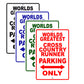 World Greatest Cross Country Runner Parking Only Customer Service Warning Notice Aluminum Sign