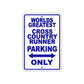 World Greatest Cross Country Runner Parking Only Customer Service Warning Notice Aluminum Sign