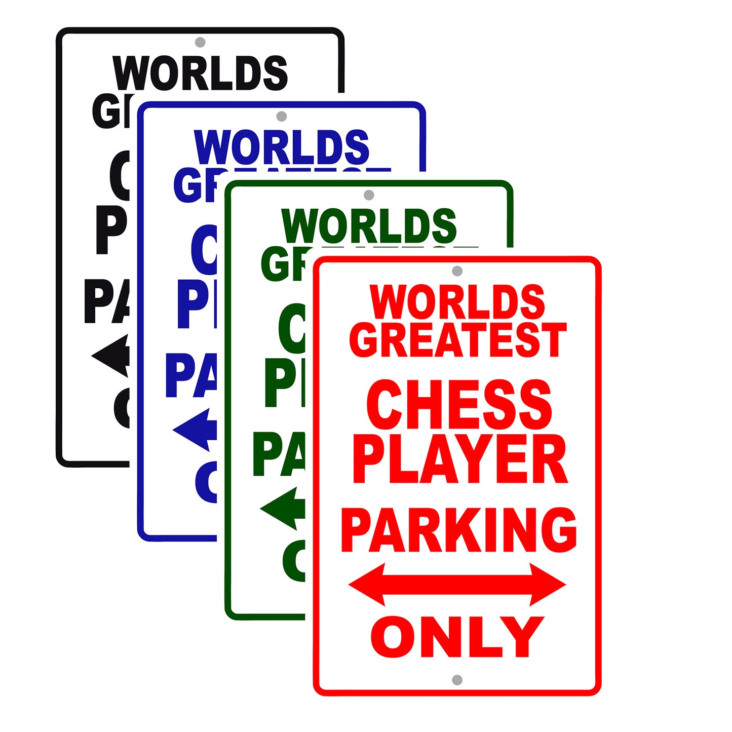 World Greatest Chess Player Parking Only Customer Service Alert Caution Warning Notice Aluminum Sign