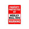 Property Protected by Webley Bull Dog Gun Pistol Rifle Revolver Aluminum Metal Plate Sign