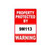 Property Protected by 9M113 Gun Pistol Rifle Revolver Warning Aluminum Metal Plate Sign