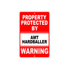 Property Protected by Amt Hardballer Gun Pistol Rifle Revolver Warning Aluminum Metal Plate Sign