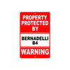 Property Protected by Bernadelli B4 Gun Pistol Rifle Revolver Warning Aluminum Metal Plate Sign