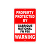 Property Protected by Gabrique National Fn P90 Gun Rifle Revolver Aluminum Metal Plate Sign