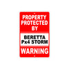 Property Protected by Beretta Px4 Storm Gun Pistol Rifle Revolver Aluminum Metal Plate Sign
