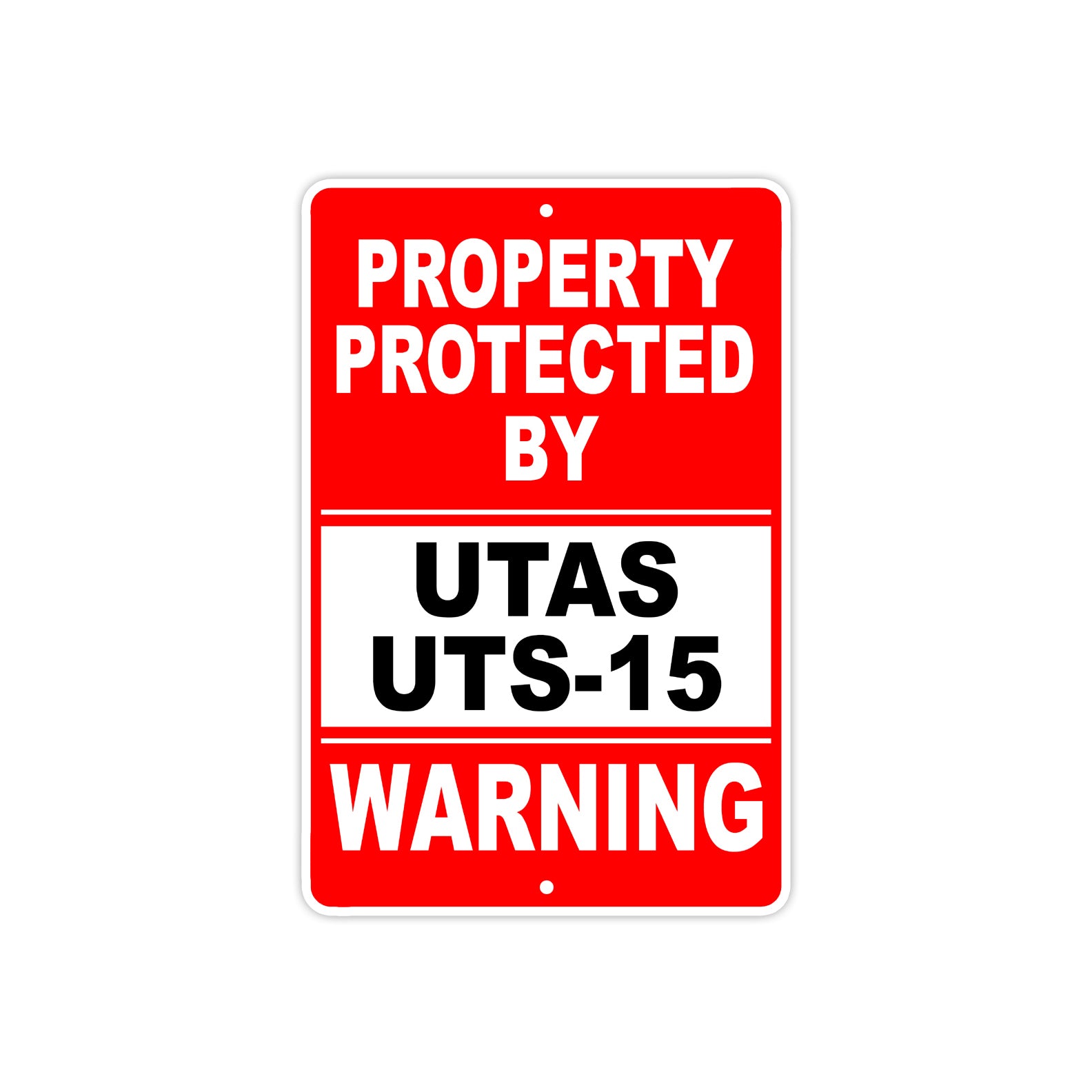 Property Protected by Utas Uts-15 Gun Pistol Rifle Revolver Warning Aluminum Metal Plate Sign
