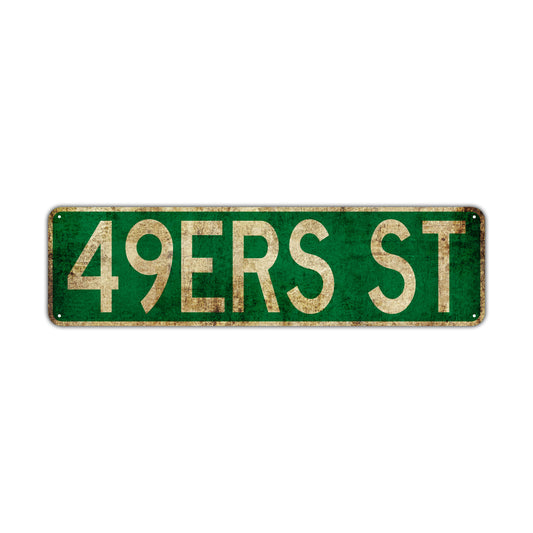 49 Ers St Vintage Retro Street Novelty Sign Rustic Metal Aluminum Decor Wall Man Shop Cave Bar Gift