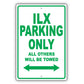 Acura Ilx Parking Only All Others Will Be Towed Aluminum Decor Garage Sign