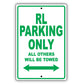 Acura Rl Parking Only All Others Will Be Towed Aluminum Decor Garage Sign
