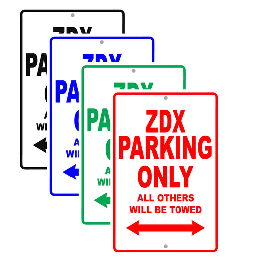 Acura Zdx Parking Only All Others Will Be Towed Aluminum Decor Garage Sign